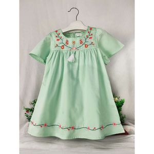 幼児の女の子のドレスキッズ刺繍コットンサマーパーティー女児用コスチュームかわいいドレス服2〜6歳の服