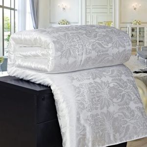 NaturalMulberry Luxury Silk Comforter Duvet Handmade Twin Queen King Full size Blanket Quilt jacquard Bedding in Filler 240514