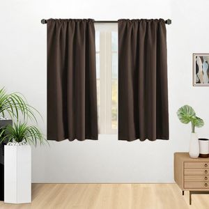 Moderna små blackout -gardiner för kök sovrum fönster termisk gardin för rumsdelare kort drapering tende kortinas skugga 95% 240507