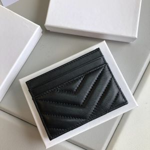 Projektant portfelowy uchwyty na kartę mody kawiorowa kobieta mini designerka czysty kolor oryginalny skórzany pebble tekstura luksusowe czarne portfele z pudełkiem 189Y