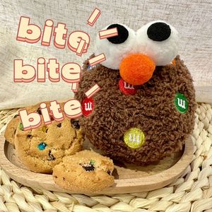 3PCS Kawaii Little Cookie Plush Toy Keychain Cute Creative Student School Bag Pendant Key Ring Couple Biscuit Keyring Gift