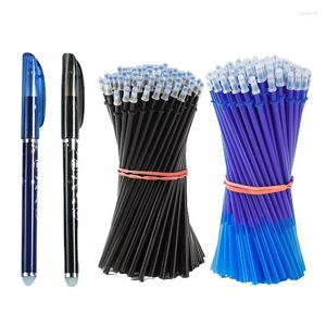 3/33/30pcs Canetas de gel de caneta apagável 0,5 mm preto/azul Reabilições de tinta definida para material de escrita para estudantes de estudante de estacionamento