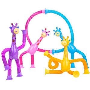 SUCTION CUP GIRAFFE Förändringsbar flex Kids Utvecklingsstress Relief Toys Pinch Dractable Unique Decompression Toy