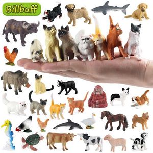 Games novità mini simulazione di simulazione metro cazzico gatto cane dinosauro animali modelli set figure figurine zoo montessori educazione giocattoli regalo y240521