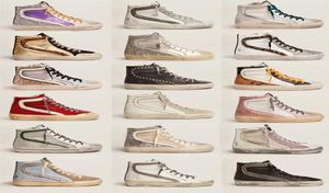 Novos designers drity sapatos novos lançamentos de moda feminina alta sapatos mid slide Super Ball Sneakers Shoes Shoes Luxury S Goldenity Goos8484145