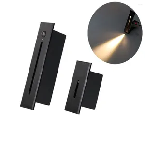 Lâmpada de parede lâmpada LED Pir Motion Sensor Stair Light 3W Indução de corpo humano de infravermelho STEDCORCORCORRIDORLADERSTAircase iluminação