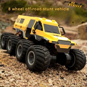 Amphibious Fernbedienungsauto mit 2 Batterie, 8WD Offroad wasserdichte RC-LKWs, 1:12 RC-Autos für Jungen 8-12, 2,4 GHz Alle Terrain RC-Driftautos für Erwachsene