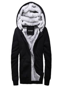 Black Hoodies Men Winter Jacket Fashion Thick Men039s Hooded Sweatshirt Male Warm Pur Liner Sportkläder Tracksuits Mens Coat 2017564332