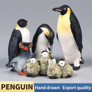 Novelty Games Sea Life South Pole Animals Penguin Cub Set Model Action Figures PVC Miniature Collection Ocean Aquarium Education Kid Toys Y240521