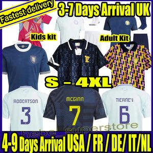 S-4xl 2024 Eurocup Scotland Football Shirt 150th Anniversary Soccer Maglie blu Edizione speciale Dykes Adams Football Shirt Christie McGregor Kit Kit Retro 92 93 94