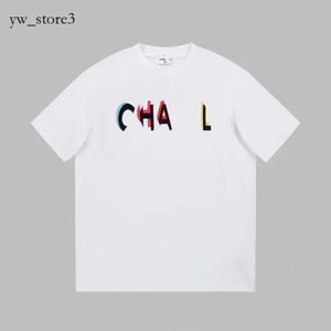 Frankrike Paris lyxkvinnor kanal tshirt män topp t shirt par sommar ny casual designer skjortor kläder broderier lösa män kvinnor polo skjorta chanells skjorta cad cad