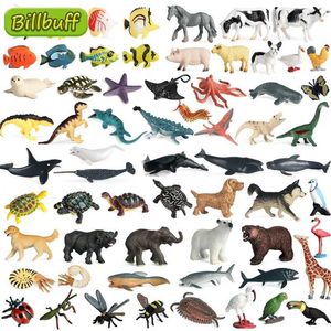 Gry nowatorskie gorąca symulacja Ocean Animal Farm Farm dżungla Tiger Niedźwiedź Dinozaur Figurki zoo Figures Cognition Educational Toy for Kid Y240521