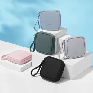 Storage Bags Mini Portable U Disk PU Earphone Case Headphone Cover Travel USB Data Cable Bag