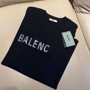 2024 Balencigaa BB Summer Mens DesignerTシャツラインストーンカジュアルマンレディスレタープリント半袖