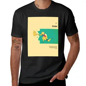 Men's Polos Push T-shirt Short Sleeve Tee Funnys Aesthetic Clothing Mens Graphic T-shirts Funny