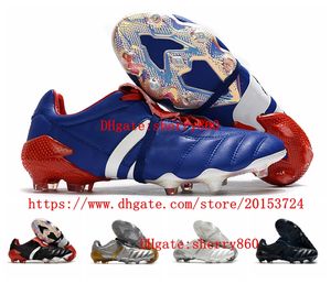 Fotbollskor Ankomst Mens Women Cleats 20+ FG Soccer Cleats Football Boots Blue Black Red