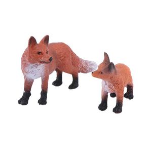 Novelty Games 1PC Mini Simulation Red Fox Model Figurer Home Garden Fairy Forest Staty Decoration Ornament Kids Education Supplies Gifts Y240521 Y240521