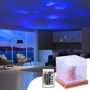 Okyanus dalgası tavan projektörü, RGB renk değiştiren ekran Aurora uzaktan kumanda, sualtı efekti led gece ışığı, mezuniyet hediye yatak odası çocuk partisi