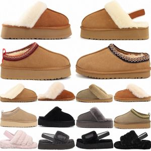 Tasman Tazz Disquette Funkette Slipper Designer Slippers Fluff Yead Slide Goat Chestnut Black Moughtard SeedSeal RoseWineWattQCF＃