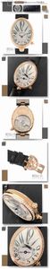 عداد الجودة ذات العلامات التجارية Breguat Watches Women Highine Leather Band Naples Queen 18K Gold Diamond Automatic Watch Wather 8918br