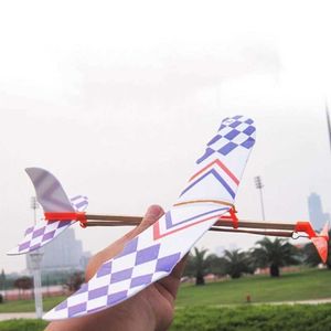 Flugzeug Modle Childrens Spielzeug Gummi -Gummi -Strom -Segelflugzeug Flugflugzeugmodell DIY -Montage Flugzeug Kindergeschenk S2452022