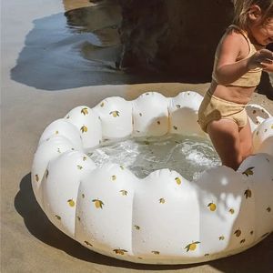 In a multifunctional folding swimming pool childrens outdoor swimming pool portable baby ocean ball pool 240520