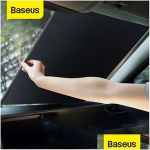 Car Sunshade Baseus Shade Er Matic Retractable Blind Protection For Front Window Windshield Sun Drop Delivery Mobiles Motorcycles In Dhj4Y