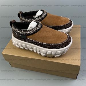 Venture Daze Tasman Slippers Designer Platform Sandals Tyre Slides Australia Classic Les Petites Suede Wool Blend Women Shoes Brown