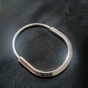 Bangle Fashion Famous High Quality Stainless Steel Silver Plated Lock Bracelet For Women Luxury Jewelry Gift Non Fading