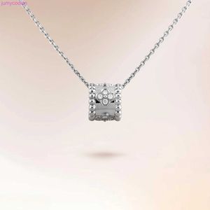 Designer Pendant Necklace Sweet Love Vanca Jade pärlkedja med diamantkalidoskop Small midja halsband tjock pläterad med rosguld 9mby
