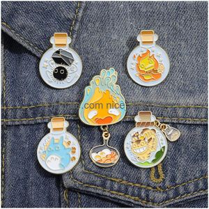 Pinos broches fofinhos fogueiras pino de esmalte personalizado elfo elfo broooch saco de lapela badge jóias jóias entrega de gotas de gota otpkm