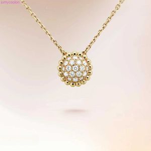 Designer Pendant Necklace Sweet Love Vanca Jade Pärlad krage kedja med diamantkalidoskop litet midja halsband tjockt pläterad med rosguld lcre