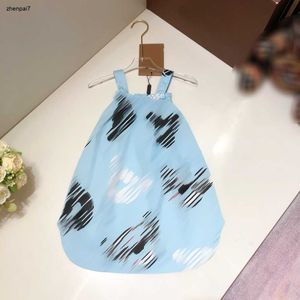 Top fashion girls dresses designer baby clothes kids Summer Hanger design dress Suits Size 100-160 CM Line animal pattern printing skirt June25