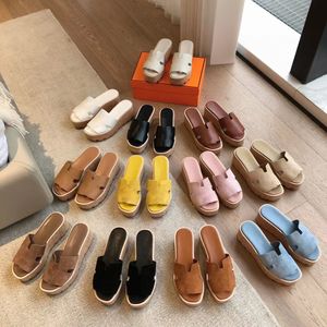 Summer new wear all-in-one high-heeled slippers Women's wedges solid color waterproof platform sandals platform Roman style shoes Fashion all-in-one trend women's shoes