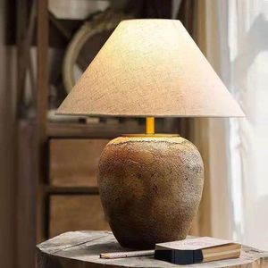 Lampade da tavolo TeMar LED cinese Creative Ceramic Ceramic Ceramic Pot Light per casa El Club Ornament Decor