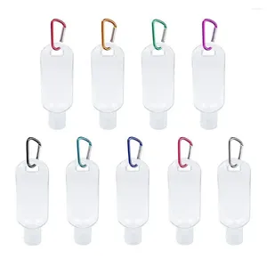 Storage Bottles 30pcs 30ml 50ml 60ml Clear Keychain Plastic With Flip Cap For Hand Sanitizer Shampoo Conditioner Body Wash Liquid