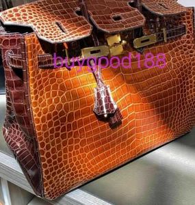 10a Bridkkin Delikatne luksusowe damskie projektanta społeczna torba torba na ramię Krokodil Croco 35 torba Damen Handtasche torebka złoto