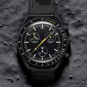 B188 Moons Bioceramic Planet Moon Men's Watch Pełna funkcja Chronograf Chronograph Watches Mission to Mercury 42mm Luksuse Watch Limited Edition Watches