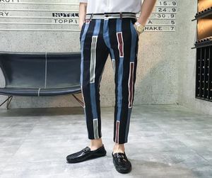 Casual Joggers Pant Streetwear Sweatpants Male Harem Pants Dress Fashion Stripe Print Men Slim Fit Trousers 2011093913207