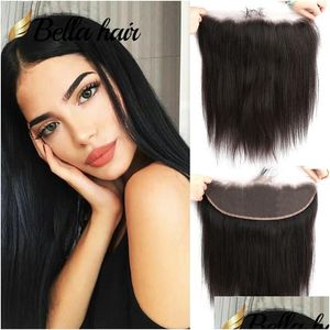 CHILI TOPSE CHIUSA FRIZIONE DI MILE VERIRGE CAPELLI UMANI VERSCIBILI 13X4 nodi sbiancati dritti peruviani indiani malasi naturale di colore naturale w dhhj8