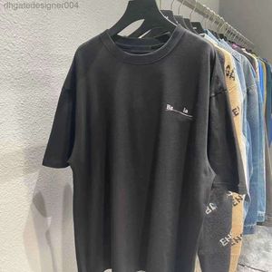 2024 BALENCIGAA BB 24SS Designer maglietta Spring Summer Coke Wave Letter Round Neck Cotton Short Short Versi