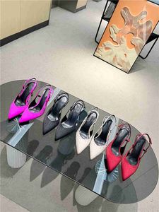 デザイナーの女性靴2024新しいスリングバック女性ハイヒールクラシックファッションセクシーな豪華なドレスシューズ女性女性サイズ34-42