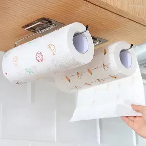 Kitchen Storage 2PCS Paper Towel Holder Adhesive Toilet Rack Hanger Tissue Dispenser Roll Napkin Cabinet Accessories