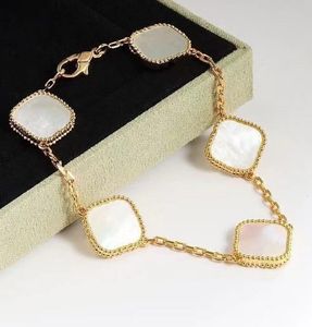 pulseira de luxo pulseira de trevo de quatro folhas para homens pulseiras de pulseiras para mulheres pulseira de pulseira pulseira de joalheria de pulseira de diamante mensal de diamante