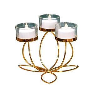 Titulares de vela Metal Candlestick Holder Iron for Romantic Candlelight Dinner Apers Decoração de mesa Retro Ornamentos Drop del Dh1sh