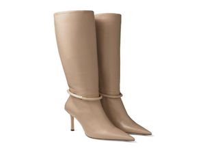 Stivali da donna caviglia in pelle di cuoio Dreece 95 Stivali in pelle Kneehigh Stivali neri Boot designer di lusso invernale 35435351448