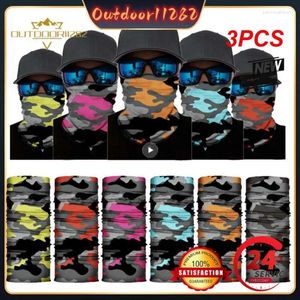 Bandanas 3PCS Camouflage Cycling Face Mask Tactical Military Scarf Neck Gaiter Men Seamless Bandana Women Headband Balaclava Tube