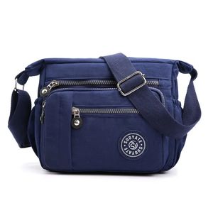 2023 Kvinnor Canvas Messenger väska Vattentät tyg God kvalitet Diagonal Multifunktionell utomhus Crossbody Shoulder 240520