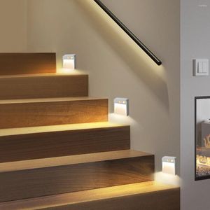 Lampada a muro LED PIR Sensore Night Light Inuction Inuction Lamps wireless magnetico per il corridoio delle scale mobili Step