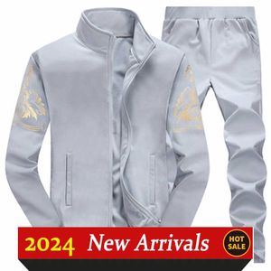 Autumn Mens Sweat Suits Sets Jogger Jackets with Pants Suit Hip Hop Black Gray Designer Tracksuits T6P8 P6U4